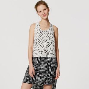 Ann Taylor LOFT Dot Dash Racerback Dress